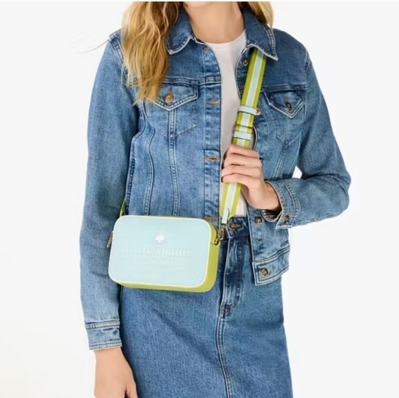 🔹️ Kate Spade🔹️ Oh Snap Colorblock Mini Camera Bag, Blue Glow Multi ✨️💚 - Picture 2 of 6
